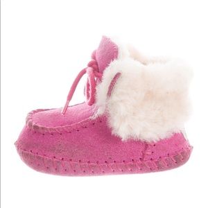 UGG Girls' Bow-Accented Shearling-Lined Booties